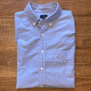 J Crew Blue Oxford Cloth Button Down Shirt, Medium Tall